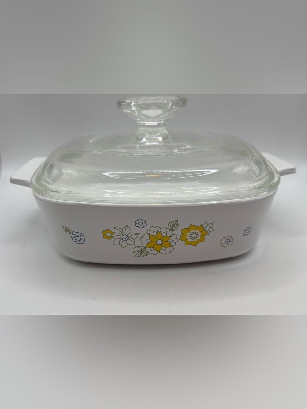 Beautiful Corning Ware Floral Bouquet Yellow Baking Dish A1B 1 Quart Casserole